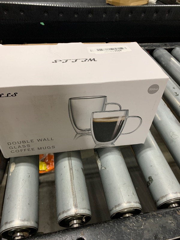 Photo 1 of 12 Oz Double Walled Glass Coffee Mugs with Handle, Insulated Layer Coffee Cups, Clear Borosilicate Glass Mugs - Gift for Cappuccino,Tea,Latte,Espresso,Hot Beverage,Cold Drinks, Set of 2