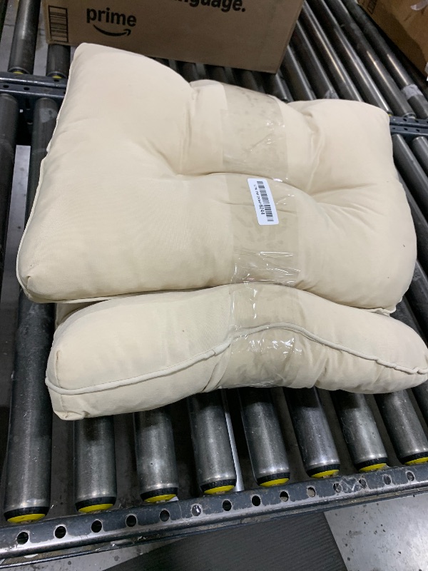 Photo 1 of downluxe Outdoor Bench Cushion for Patio Furniture, Waterproof Tufted Overstuffed Porch Swing Cushions, Thick Outdoor Loveseat Cushions, 59" x 18" x 5", Beige, Set of 1