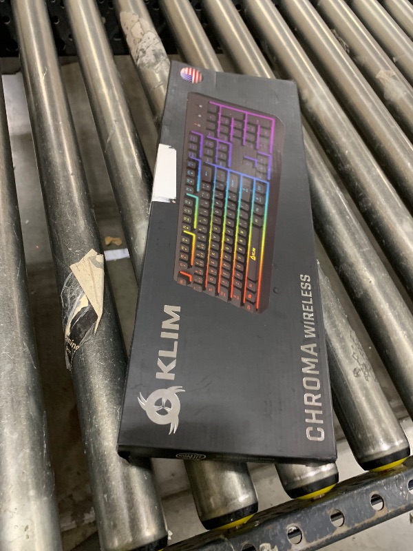 Photo 1 of KLIM Chroma Wireless Gaming Keyboard RGB New - Long-Lasting Rechargeable Battery - Quick and Quiet Typing - Water Resistant Backlit Wireless Keyboard for PC PS5 PS4 Mac - Black