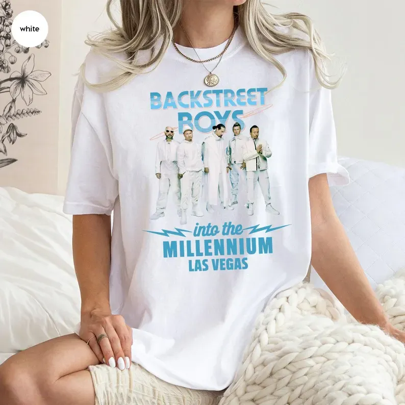 Photo 1 of White Backstreet Boys Shirt - Backstreet Boys T-Shirt
