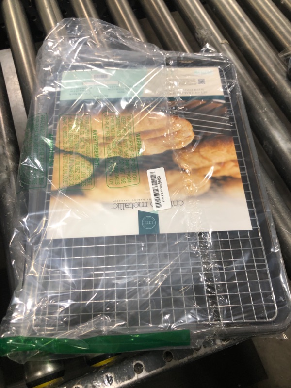 Photo 1 of Chicago Metallic Professional Non-Stick Cookie and Jelly-Roll Pan Set with Cooling Rack, 17 by 12.25 Inches