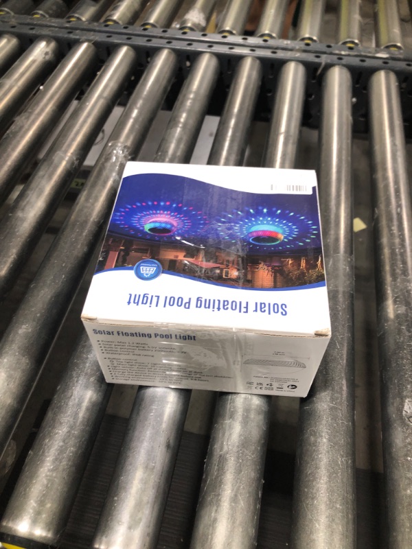 Photo 1 of FirstE Solar Floating Pool Lights, 7.6" Dynamic Upper and Lower RGB Color Changing Floating Lights for Pool, IP68 Waterproof Solar Pool Light That Float Decor Hot Tub Party Wedding Pond Garden Yard