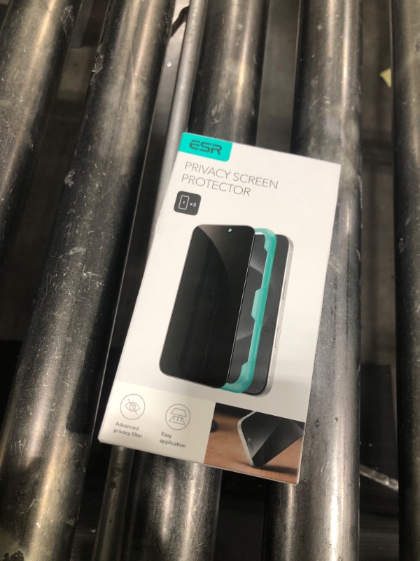 Photo 1 of ESR 3 Pack for iPhone 16 / iPhone 15 Privacy Screen Protector, Anti-spy Tempered-Glass Privacy Screen Protector with Easy Installation Tool, Micro-Curved Edges, Case Friendly