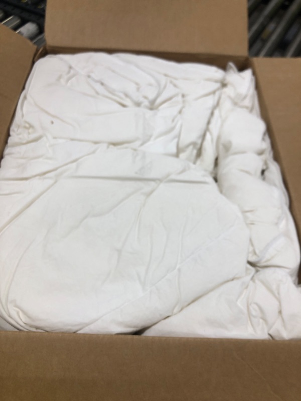 Photo 1 of Cosybay Queen Size Feather Down Fiber Comforter - Ultra Fluffy 100% Cotton Duvet Insert, All Season Hotel Luxury Bedding with Corner Tabs, 90"x90" White