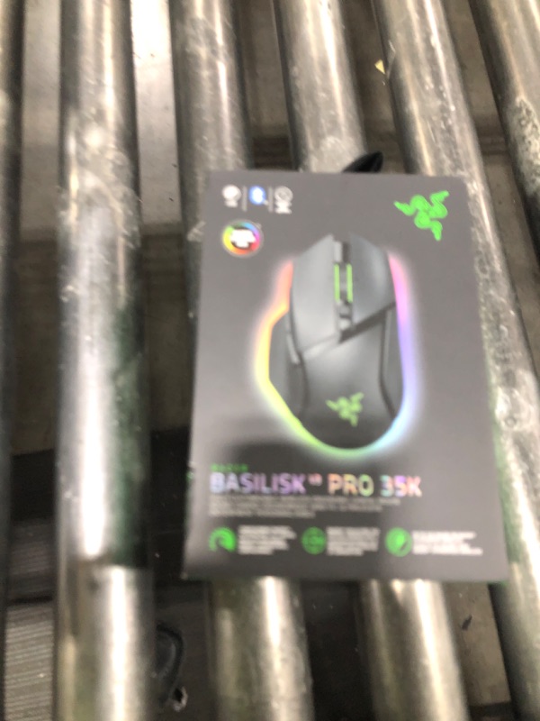 Photo 1 of Razer Basilisk V3 Pro 35K Wireless Gaming Mouse: HyperScroll Tilt Wheel - 35K DPI Optical Sensor Gen 2-13 Customizable Controls - Chroma RGB - Optical Switches Gen 3 - Up to 140 Hr Battery - Black