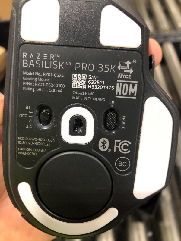 Photo 1 of Razer Basilisk V3 Pro 35K Wireless Gaming Mouse: HyperScroll Tilt Wheel - 35K DPI Optical Sensor Gen 2-13 Customizable Controls - Chroma RGB - Optical Switches Gen 3 - Up to 140 Hr Battery - Black