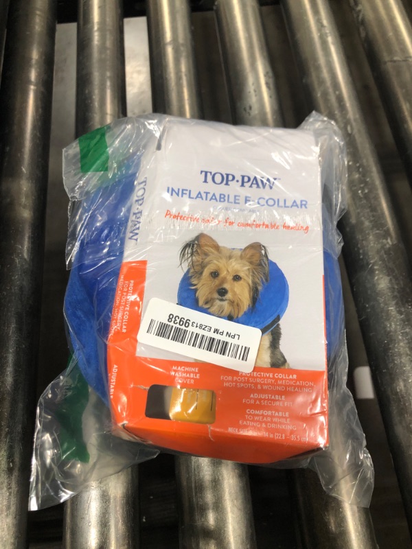 Photo 1 of BENCMATE Inflatable Dog Cone Collar Alternative, Soft Dog Cone for Small Medium Large Dogs and Cats, Neck Recovery ECollar Donut Collar After Surgery (Small, Blue)