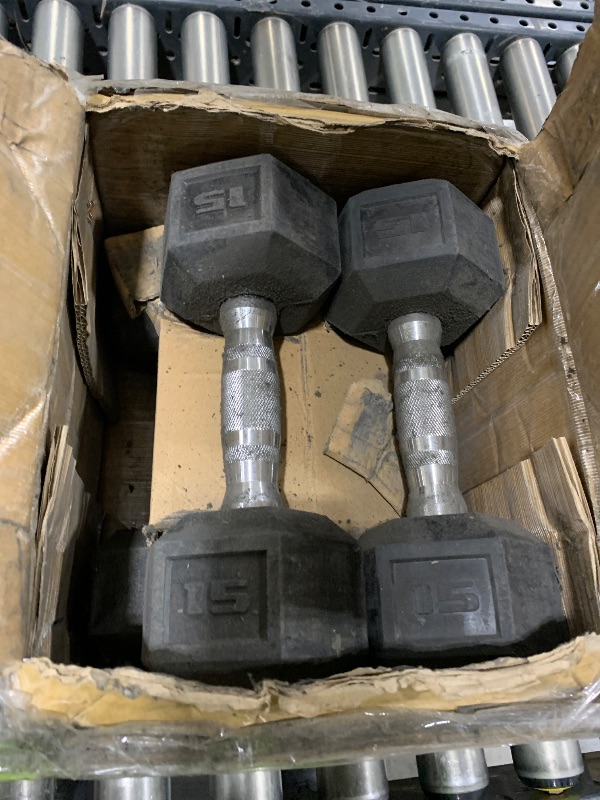 Photo 1 of CAP Barbell 50lb Coated Hex Dumbbells, 10x2 15x2, Part of 150lb Set