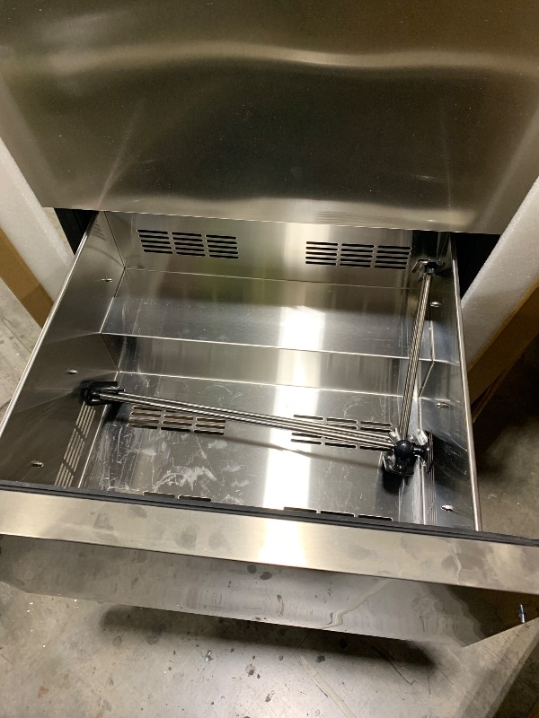 Photo 1 of EUHOMY 24 Inch Under Counter Double Drawer Fridge, Weather Proof Stainless Steel Outdoor Beverage Refrigerator for Patio, Built-in Beverage Fridge for Home & Commercial Use Stainless Steel Silver