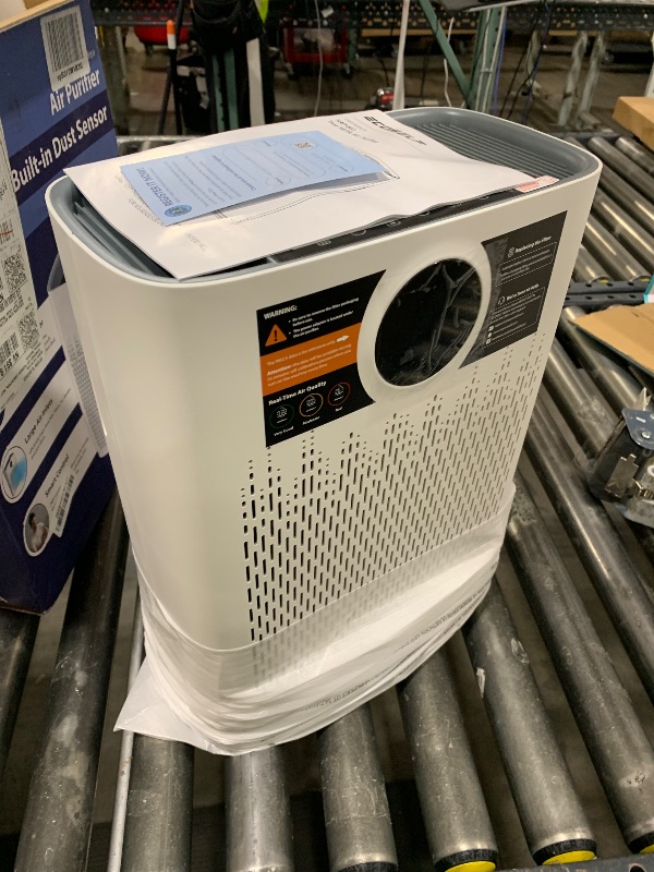 Photo 1 of Air Purifiers for Home Large Room, Cover Up to 2400 Ft² with True HEPA Filter, Smart Mode, PM2.5 Air Quality Display, 22dB Sleep Mode, Aromatherapy with 2X-Purification & 360°Air Outlet, HAP603, White