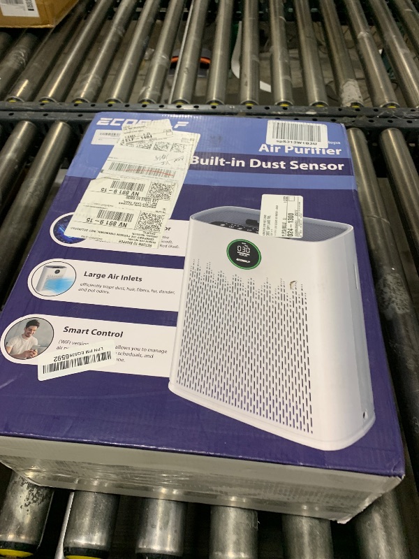 Photo 1 of Air Purifiers for Home Large Room, Cover Up to 2400 Ft² with True HEPA Filter, Smart Mode, PM2.5 Air Quality Display, 22dB Sleep Mode, Aromatherapy with 2X-Purification & 360°Air Outlet, HAP603, White