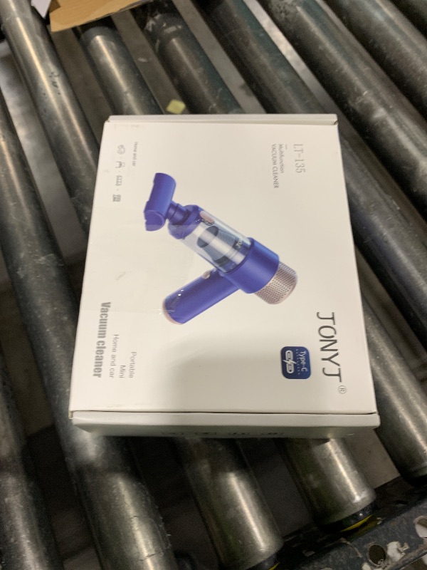 Photo 1 of JONYJ Handheld Car Vacuum Cleaner, 16000PA Hand Held Vacuum Portable Cordless, 2 in 1 Air Duster and Vacuum Cleaner with LED Light, Multi-Nozzles, 120W High Power Mini Vacuum for Home, Pet, Office