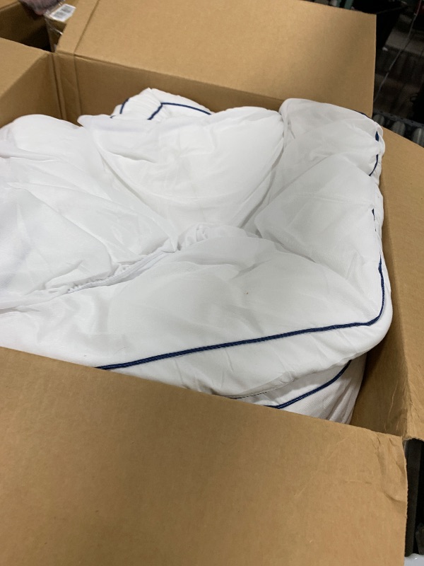 Photo 1 of KAYFIA Full Mattress Topper,Extra Thick Mattress Pad Cover for Deep Sleep,3D+7D Snow Down Alternative Fill Overfilled Plush Pillow Top with 8-23 Inch Deep Pocket-White