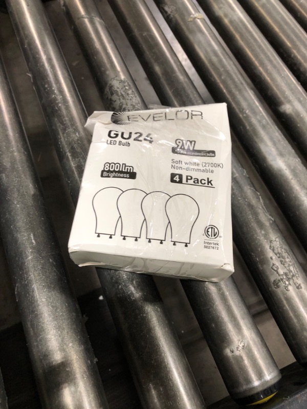 Photo 1 of evelor GU24 LED Light Bulb,60 Watt Equivalent Soft White 2700K,Non-Dimmable,Efficient 9W,800 Lumens Twist and Lock 2 Prong Light Bulbs,15000 Hours,Ideal for Kitchen,Living Room,Bedroom, 4-Pack