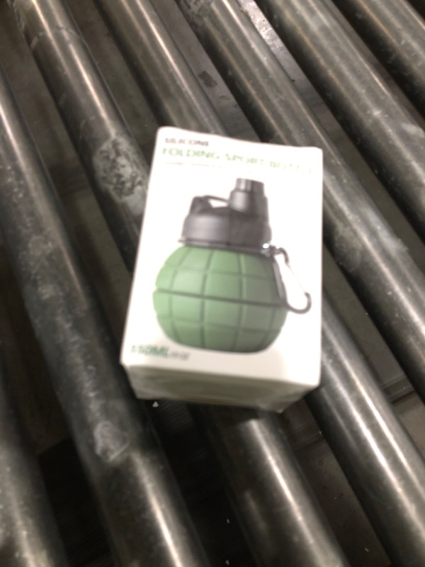 Photo 1 of COCTN Collapsible Travel Water Bottles, 550ml Silicone Foldable Grenade Type, Leakproof Portable Expandable for Traveling, Camping, Hiking, Cycling & Sports Outdoor