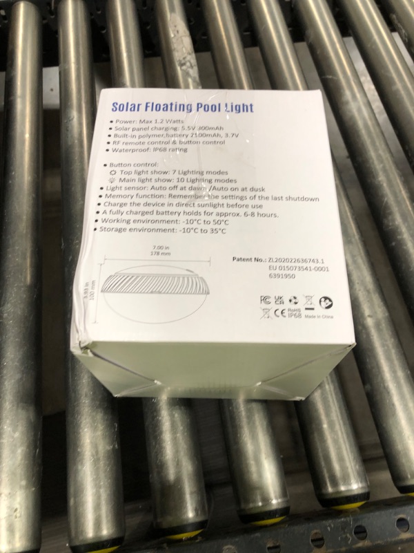 Photo 1 of Goallim Floating Pool Lights Solar Powered, 7.6 Inch RGB Upper& Lower Color Changing Solar Pool Lights that Float with Dynamic Lighting Effects, IP68 Waterproof Swimming Pools Light for Party Decor(2)