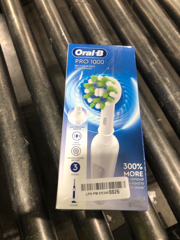 Photo 1 of Oral-B Pro 1000 Rechargeable Electric Toothbrush, White