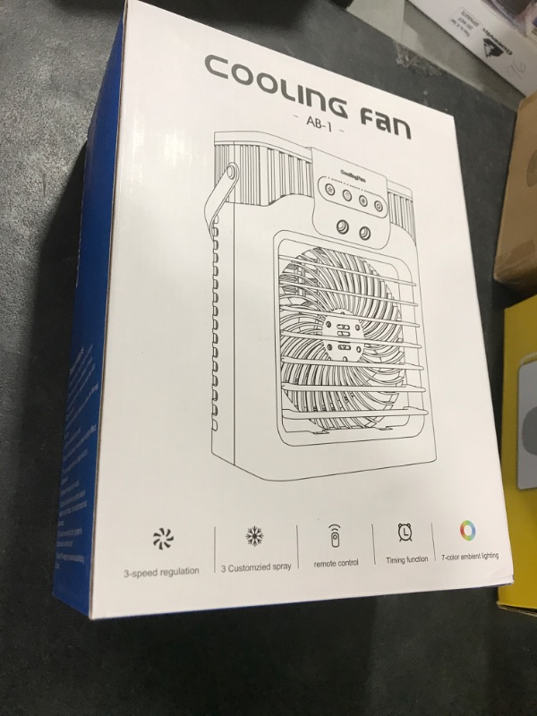 Photo 1 of Portable Air Conditioners, 3 Speeds, 3 Mist Settings, 40oz Large Water Tank, 2~8h Timer & 7-color Ambient Lights, Air Conditioner Portable, Personal Small Mini Air Cooler for Room Bedroom