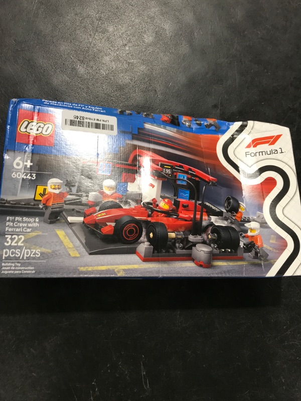 Photo 1 of LEGO City F1 Pit Stop & Pit Crew with Ferrari Car Toy - Model Race Car Toy Building Playset for Kids - F1 Collectible for Fans - 6 Year Old Boy & Girl Birthday Gift - 60443