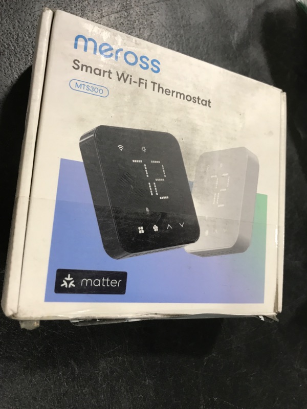 Photo 1 of meross Smart Thermostat for Home, WiFi Thermostat Works with Matter, Alexa, Apple Home, Google Assistant, App & Voice Control, 7x24h Scheduling, Energy Saving, C-Wire Required