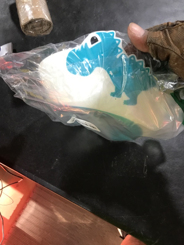 Photo 1 of Baby Shower Cap Shield, Shower Cap for Kids, Visor Hat for Eye and Ear Protection for 0-9 Years Old Children,Cute Dinosaur/Crocodile/Hippo shape Makes the Baby Bath More Fun (Dinosaur, Blue)