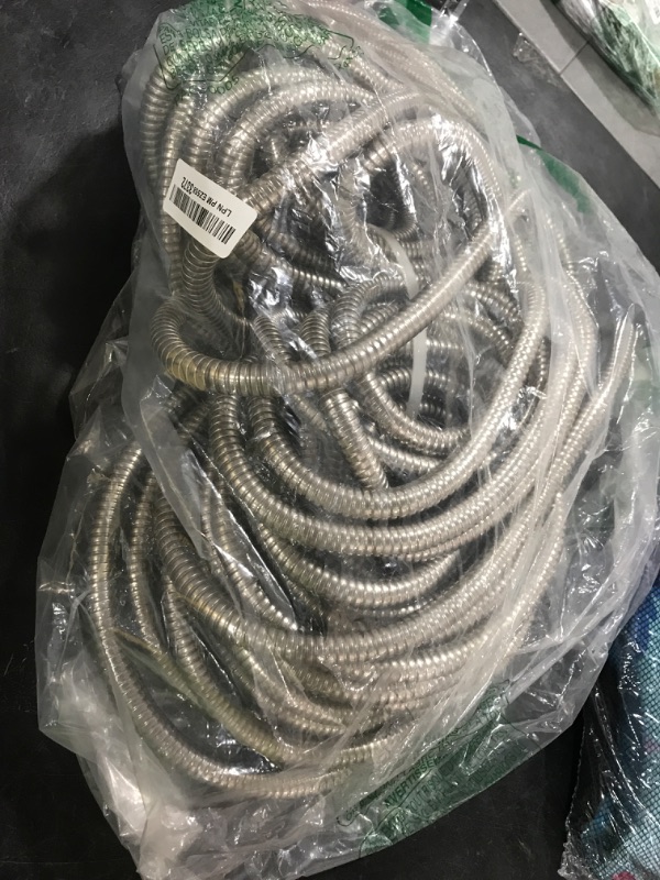 Photo 1 of 100 ft Stainless Steel Garden Hose - 2025 Upgraded Metal Water Hoses with 3/4" Solid Brass Fitting, Extra Strength Materials - Lightweight,Ultra Flexible,Durable,Kink-Less Water Hoses For Yard Camper