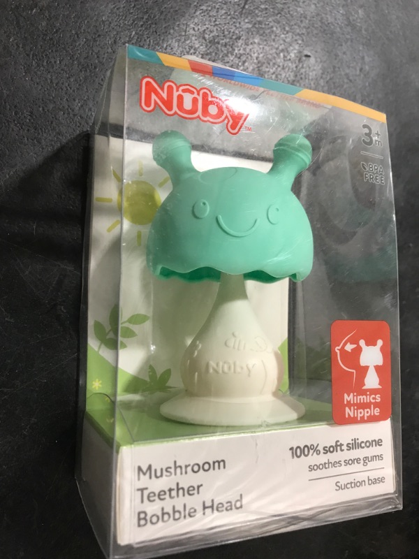 Photo 1 of Nuby Super Soft Silicone Teether with Suction Base - Visually Stimulating and Easy to Grasp Toy for Baby Teething Relief - 3+ Months