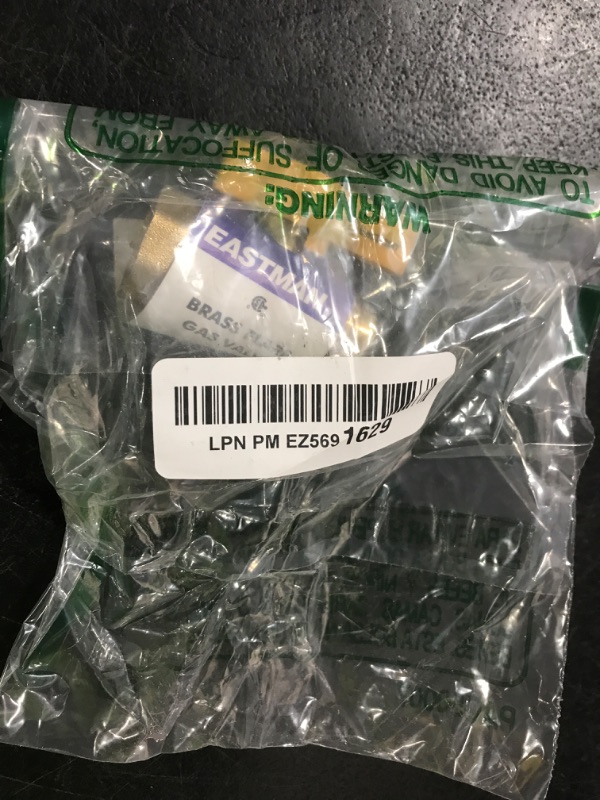 Photo 1 of Eastman Straight Gas Brass Ball Valve, 1/2 in FIP x 1/2 in OD Flare Female, 1/4-Turn Handle, 60005