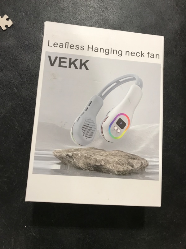 Photo 1 of VEKK Portable Neck Fan 360° Wind Direction Adjustment Bladeless Neck Fan, 6000 mAh Battery Operated Wearable Personal Fan, Flexible Cooling Fan for Outdoor & Indoor Activities and Travel