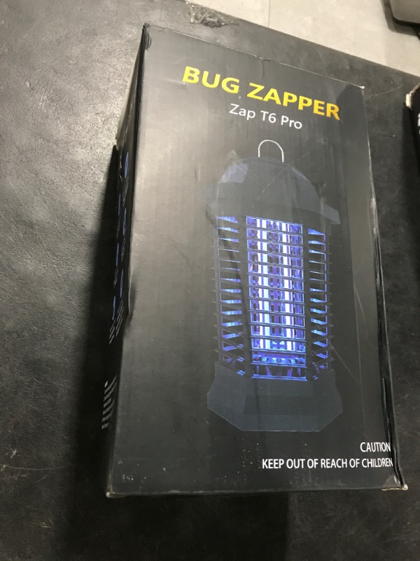 Photo 1 of GOOTOP Bug Zapper Outdoor, Mosquito Zapper, 3 Prong Plug in Electric Fly Zapper, Mosquito Killer, Fly Traps, Flying Insects Zapper Indoor Outdoor 90-130V, 4200V, ABS Plastic Outer (Black)