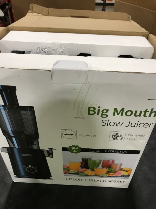 Photo 1 of Cold Press Juicer, ECOSELF Juicer Machines with Large Feed Chute Fit Whole Fruits & Vegetables, Self Feeding for Juice Extractor Machine, Easy to Clean and Assemble, High Juice Yield