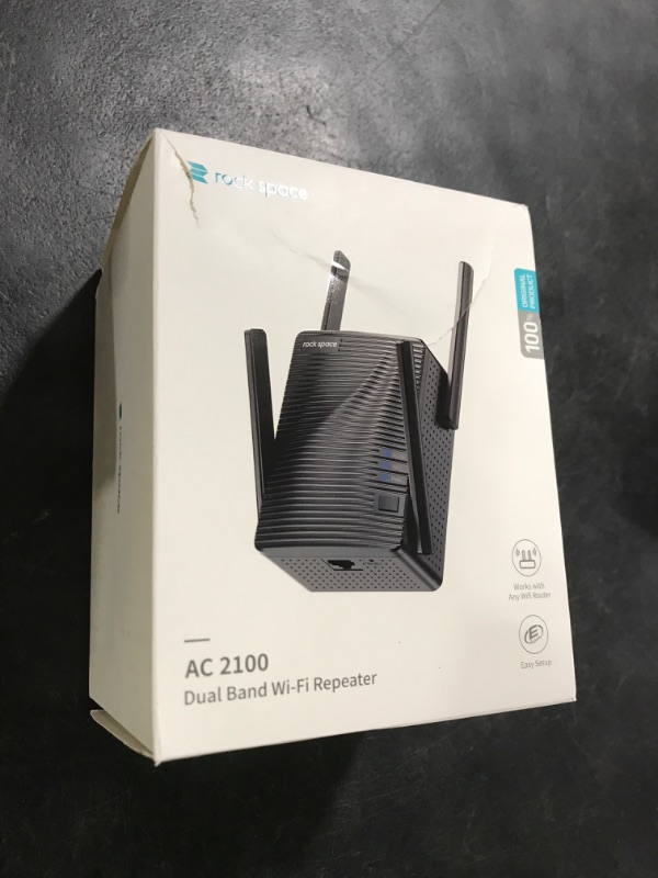 Photo 1 of rockspace WiFi Extender - WiFi Booster, 2100 Mbps, Dual Band, Up to 1292 sq.ft, Supports Multiple Devices, Ethernet Port