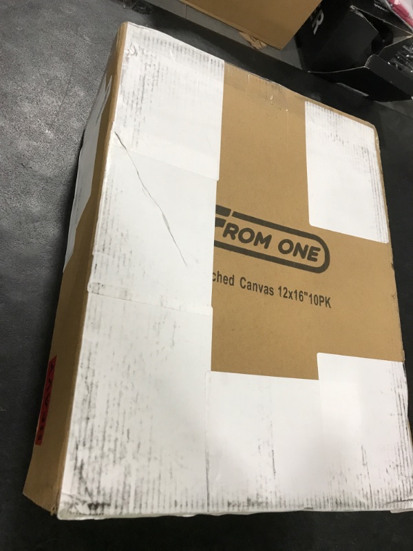 Photo 1 of 10-Pack 12x16” Stretched Canvas for Painting – 100% Cotton, 5/8” Deep Profile, Triple Primed Acid-Free White Canvas –Perfect Acrylics, Oils, Gouache & Tempera (Artists, Students & Beginners)