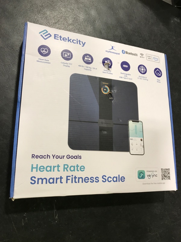 Photo 1 of Etekcity Smart Scale for Body Weight Fat, Digital Bathroom Weighing Machine for Accurate BMI Muscle Mass Composition, Home Use Apple Health Compatible Fitness Equipment