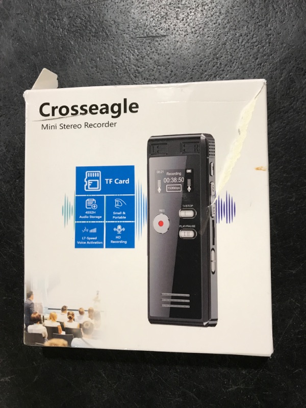 Photo 1 of 64GB Digital Voice Activated Recorder with Playback - 4552 Hours Audio Recording Device, 3072Kpbs HD Dual MIC Tape Recorder Device for Lecture A-B Repeat, MP3 Player,?64GB TF Card Included?