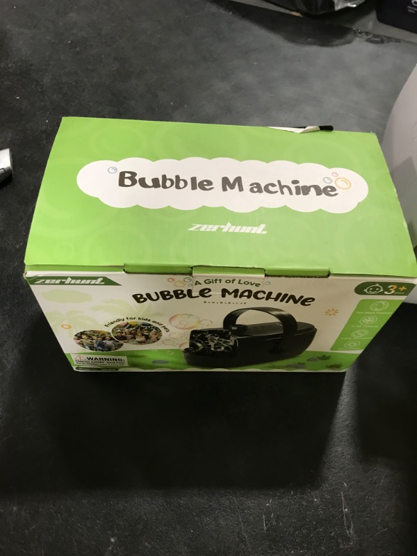 Photo 1 of Bubble Machine Durable Automatic Bubble Blower, 18000+ Big Bubbles Per Minute Bubbles for Kids Toddlers Bubble Maker Operated by Plugin or Batteries Bubble Toys for Indoor Outdoor Birthday Party