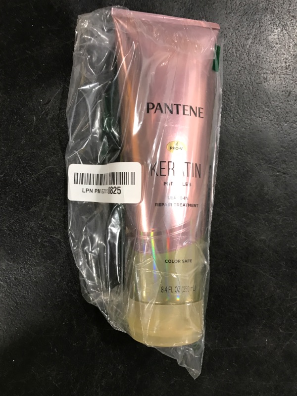 Photo 1 of Pantene Keratin Leave-In Conditioner with Argan Oil, Protein Treatment for Dry, Damaged & Color-Treated Hair, Repairs Split Ends & Protects from Damage, Formaldehyde-Free, 8.4 Fl Oz