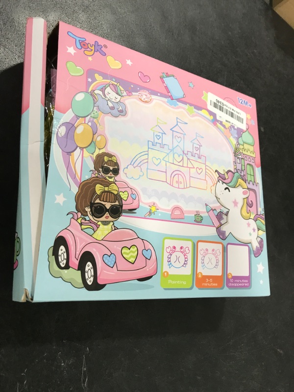 Photo 1 of MAT ONLY ----------------------------------------------------------Water Doodle Mat- Kids Painting Writing Doodle Board Toy - Color Drawing Mat Bring Magic Pens Educational Toys for Age 3 4 5 6 7 8 9 10 Year Old Girls Boys Toddler Present
