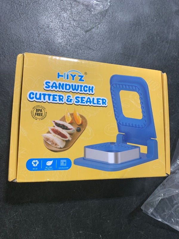 Photo 1 of HiYZ Sandwich Cutter and Sealer - Square Stainless Steel Decruster Sandwich Maker - Peanut Butter and Jelly Crustless Sandwich Bread Pancake Maker Cookie Cutter for Kids Children Boys Girls