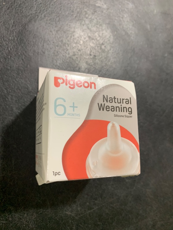 Photo 1 of Pigeon Natural Weaning Silicone Sipper Conversion Kit - Smooth Toddler Transition Set | Includes Soft Sipper, Weighted Straws, and Cleaning Brushes | Ideal for Ages 6 Months+