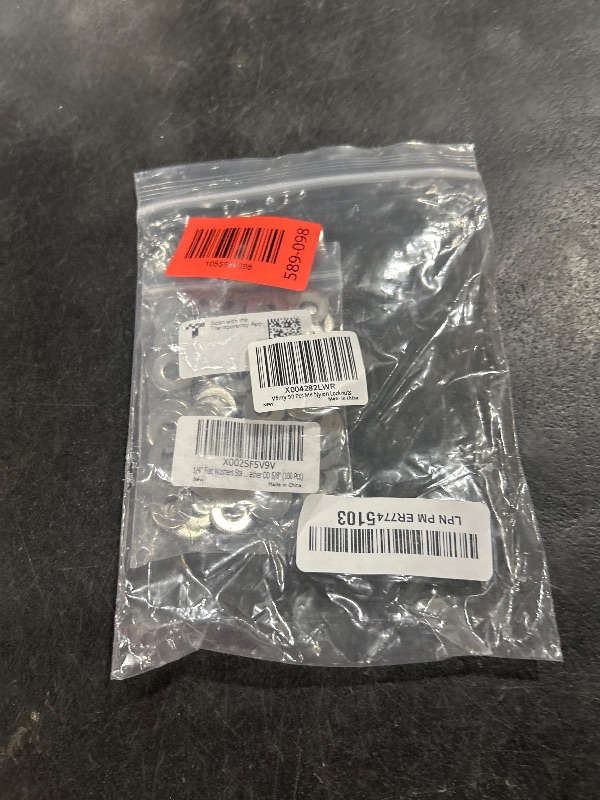 Photo 1 of 1/4" Stainless Flat Washer, 5/8" Outside Diameter, 18-8(304) Stainless Steel Washers Flat (100 Pack)