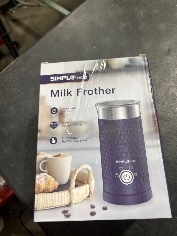 Photo 1 of SIMPLETASTE Milk Frother, 4-in-1 Electric Milk Steamer, Automatic Warm and Cold Foam Maker and Milk Warmer for Latte, Cappuccinos, Macchiato