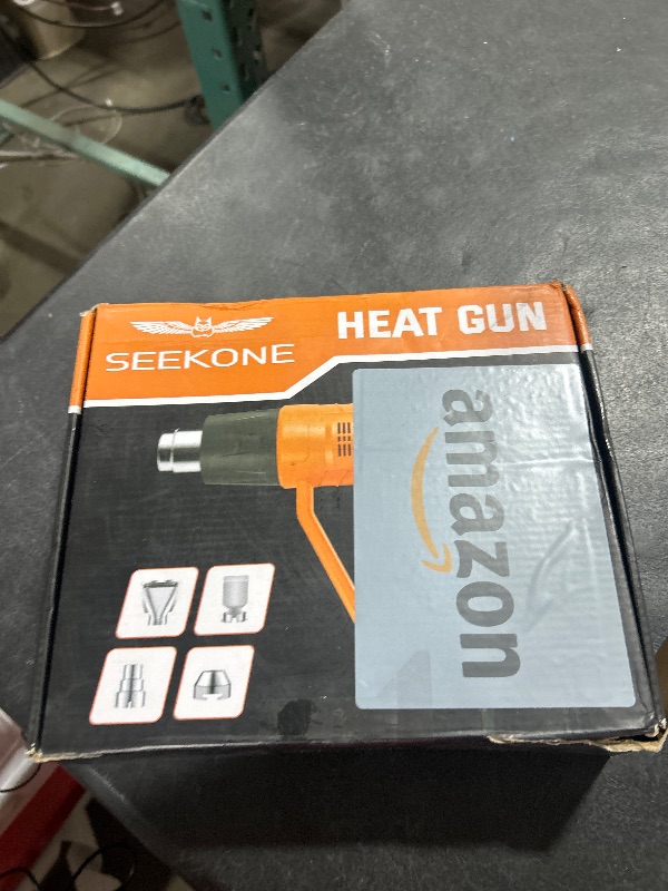 Photo 1 of SEEKONE Heat Gun 1800W Heavy Duty Fast Heat Hot Air Gun Kit with 752?&1112??400?-600?? Dual-Temperature Settings and 4 Nozzles with Overheat Protection for Crafts, Shrinking PVC, Stripping Paint