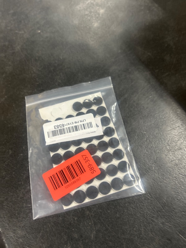 Photo 1 of 888 Corp Black Self Adhesive Felt Bumpers 1/2" Diameter and 1/8" Thick (48 Pack), Round