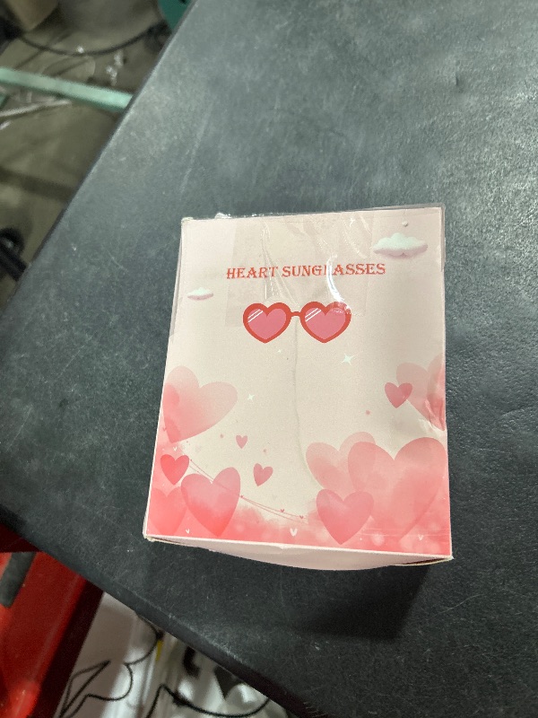 Photo 1 of LYMOJOR 16 Pairs Blue Heart Sunglasses for Women, Candy Color Rimless Fun Heart Glasses for Women Party Favors