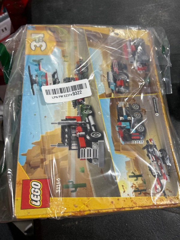 Photo 1 of LEGO Creator 3 in 1 Flatbed Truck with Helicopter Toy, Transforms from Flatbed Truck Toy to Propeller Plane to Hot Rod and SUV Car Toys, Gift Idea for Boys and Girls Ages 7 Years Old and Up, 31146