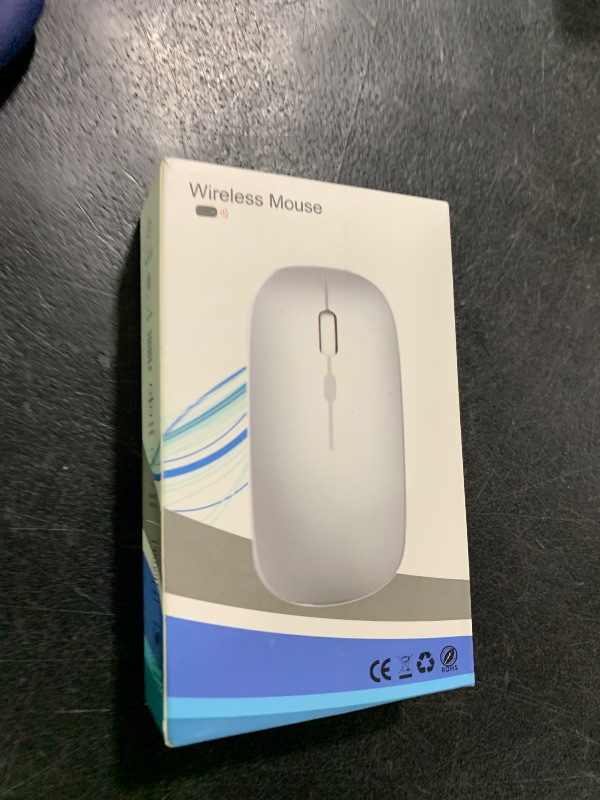 Photo 1 of WREANU Wireless Bluetooth Mouse Rechargeable Laptop Mice with LED Lights Silent Slim Use(BT5.2 and 2.4G Portable USB Receiver)Dual Mode Computer Mouse for Laptop/iPad/Tablet/Apple/PC/Mac(Black Pearl)