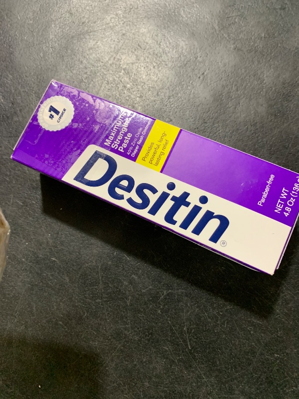 Photo 1 of Desitin Maximum Strength Baby Diaper Rash Cream, 40% Zinc Oxide, Hypoallergenic No Added Parabens & Dyes, Protects & Relieves Baby’s Skin for Up to 12 Hours, Prevents Diaper Rash, 4.8 oz Tube