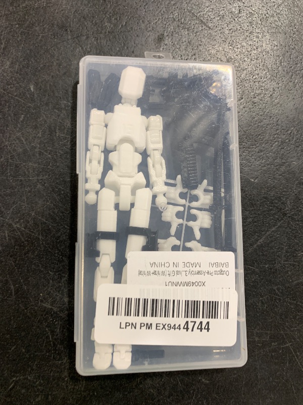 Photo 1 of Outgoto T13 Action Figure, Pre-Assembly 3D Printed 5.54'' Multi-Jointed Titan13, Articulated Dummy 13 Desktop Decoration,12 in 1 Accessories, Best Birthday Festival Gift (White+White)