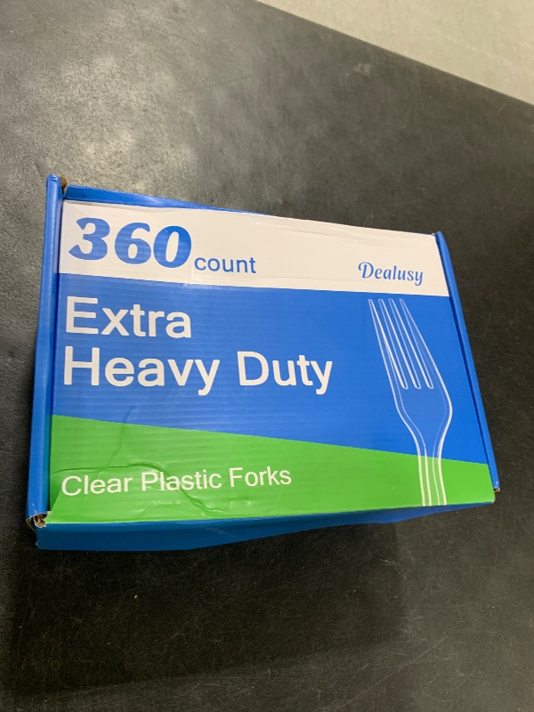 Photo 1 of Dealusy 360 Count Extra Heavy Duty Clear Plastic Forks Disposable, BPA-Free, Heat Resistant, Solid and Durable Disposable Forks Bulk, Premium Plastic Forks heavy duty for Party Supply